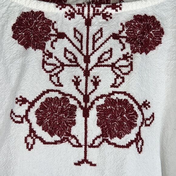 FREE PEOPLE CACTUS FLOWER MAXI DRESS NEW LARGE WHITE WINE COMBO - Picture 10 of 10